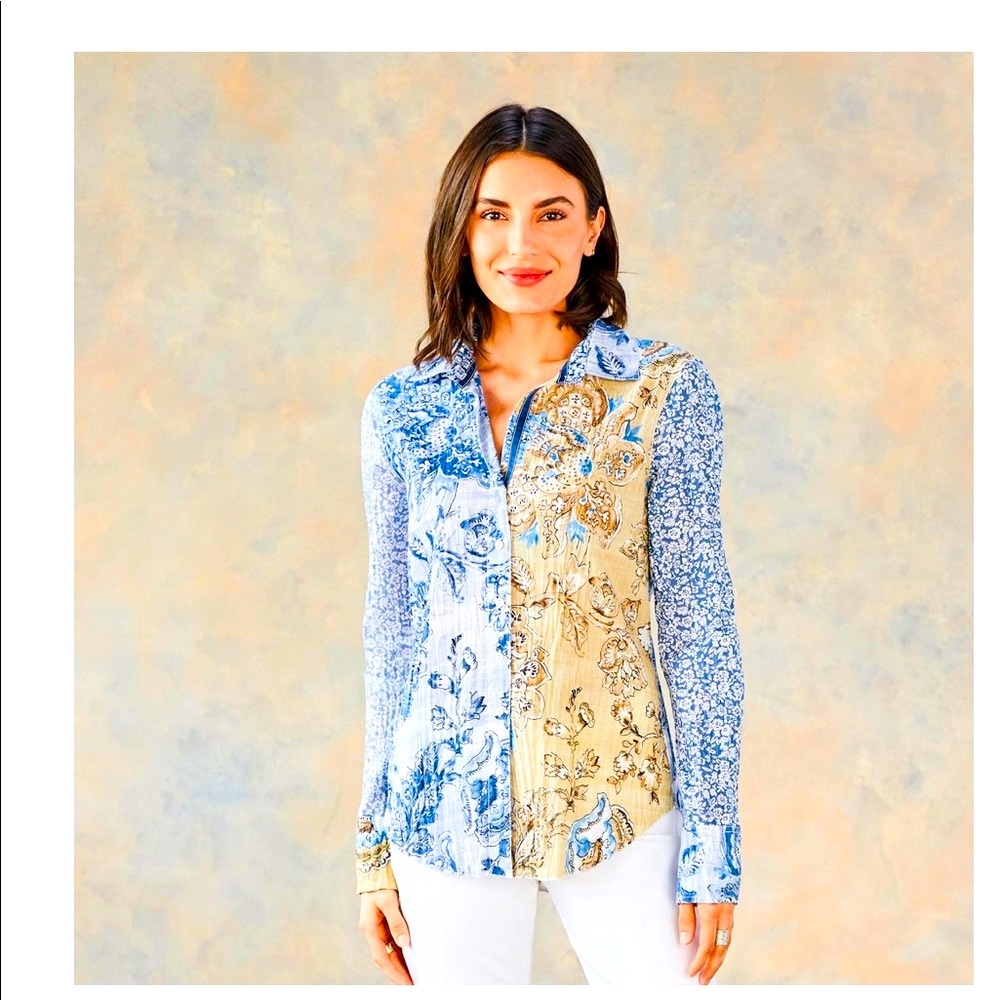 SUNDANCE NWT Crinkle Cotton Blouse